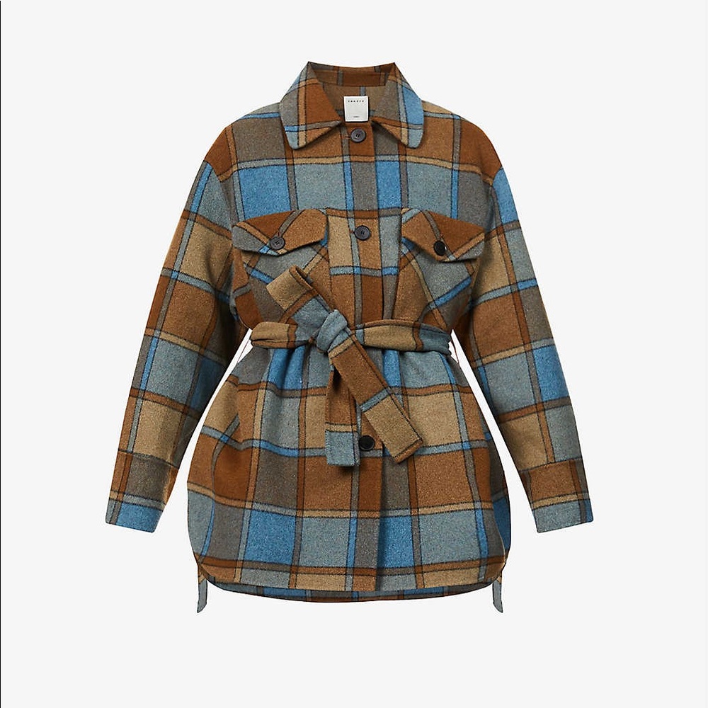 Sandro NWT Ovana single breasted wool blend coat